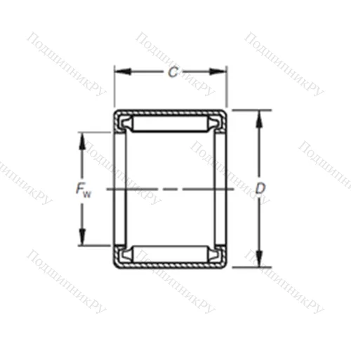 Подшипник игольчатый радиальный B-118