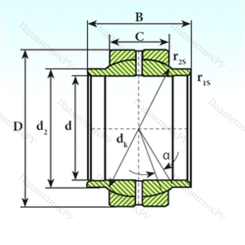 Подшипник скольжения сферический GEEW 40 ES
