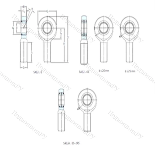 Подшипник скольжения сферический SALA 70ES-2RS от производителя  SKF