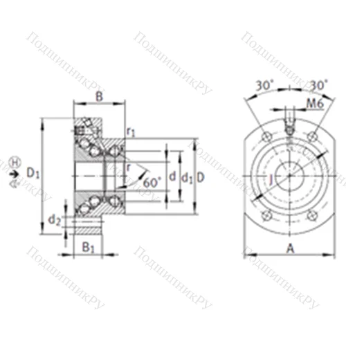 Подшипник шариковый упорно-радиальный