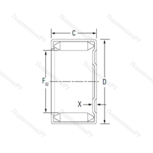 Подшипник игольчатый радиальный MH-8121