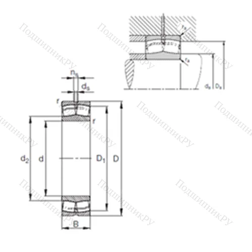 Подшипник роликовый радиальный самоцентрирующийся 24188-E 1