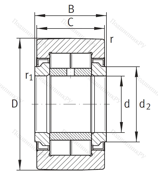 Игольчатый подшипник NUTR 40 A