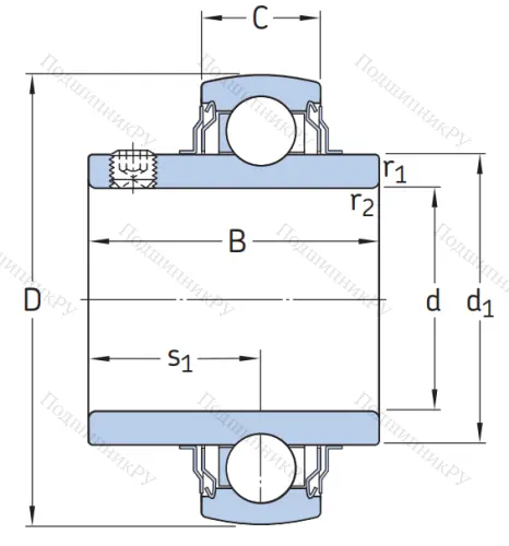 Высокотемпературный подшипник YAR 204 2FW/VA 228 от производителя  SKF