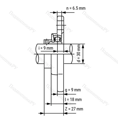 Подшипниковый узел SS KFL 006 ST - Вал: 30 мм от производителя  LPZ