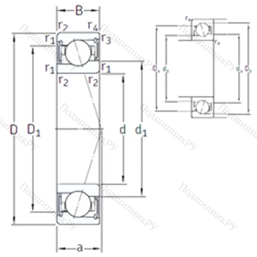 Подшипник шариковый радиально-упорный S 71900 ACE/HCP 4A