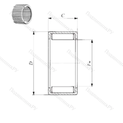 Подшипник игольчатый радиальный YB 3216