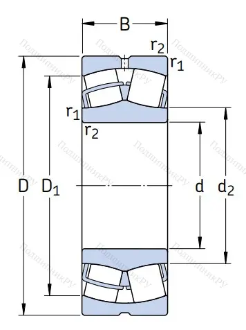 Сферический роликовый подшипник 21314 E C 3
