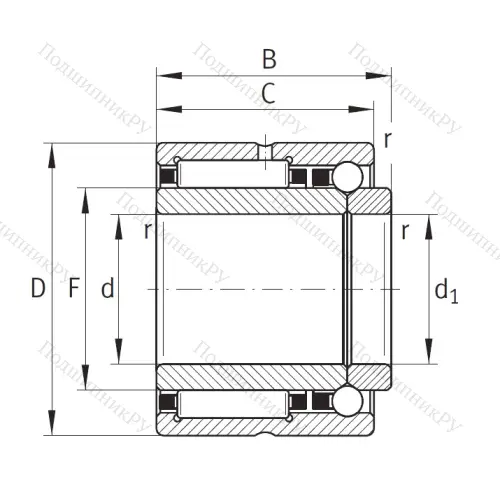 Комбинированный подшипник NKIB 5904