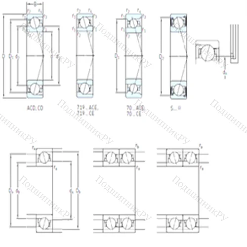 Подшипник шариковый радиально-упорный S 7019 CB/HCP 4A