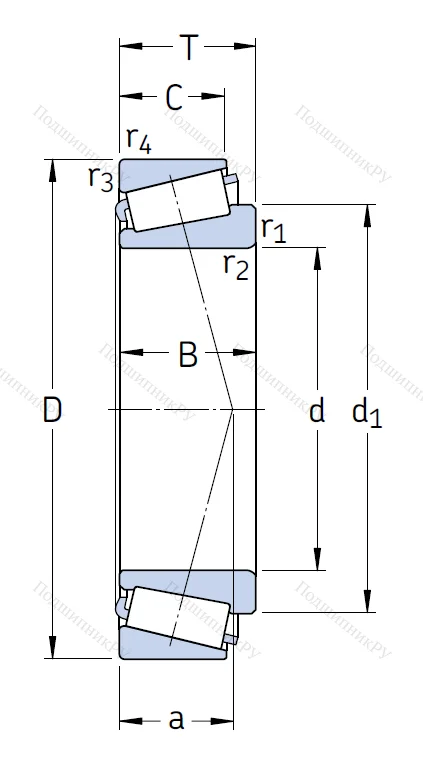 Конический роликовый подшипник 32212 J 2/Q