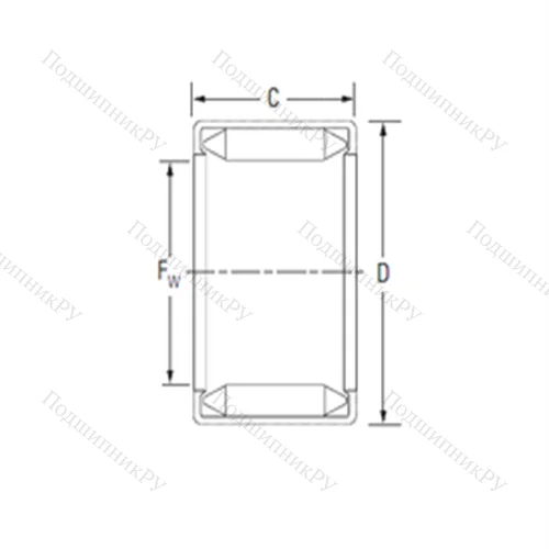Подшипник игольчатый радиальный B 248