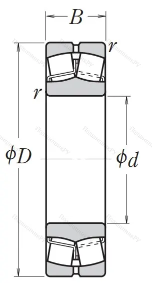 Сферический роликовый подшипник 22220 EAE 4 C 3