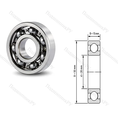 Подшипник шариковый радиальный 62202