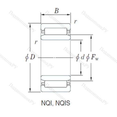 Подшипник игольчатый радиальный 20NQI 3714