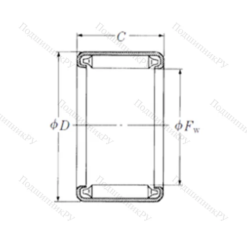 Подшипник игольчатый радиальный F-1413