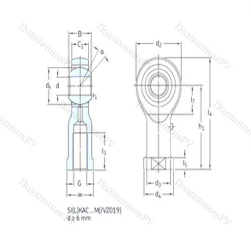 Подшипник скольжения сферический SIKAC 30M