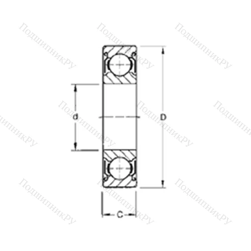 Подшипник шариковый радиальный AS 1KDD