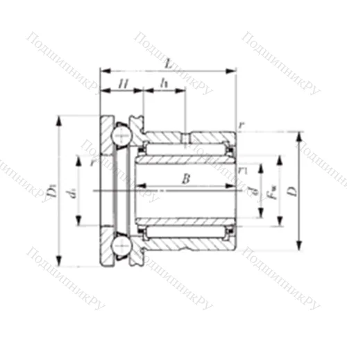 Подшипник комбинированный NAXI 2530