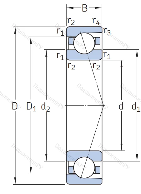 Сверхточный подшипник 708 CDGA/HCP 4A