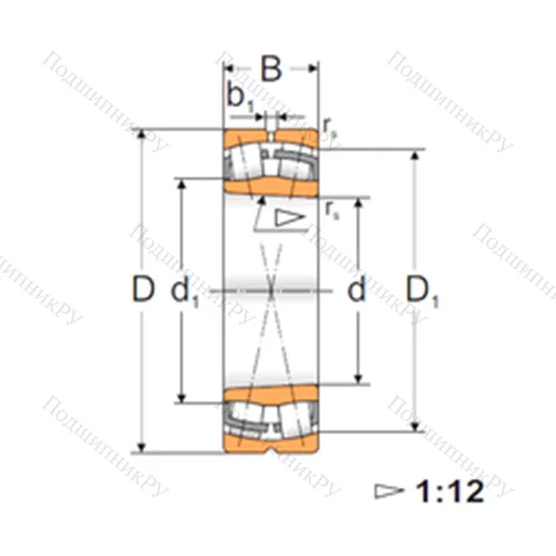 Подшипник роликовый радиальный самоцентрирующийся 22216 KW 33