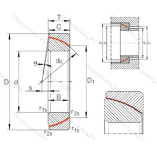 Подшипник скольжения сферический GE 55 SW