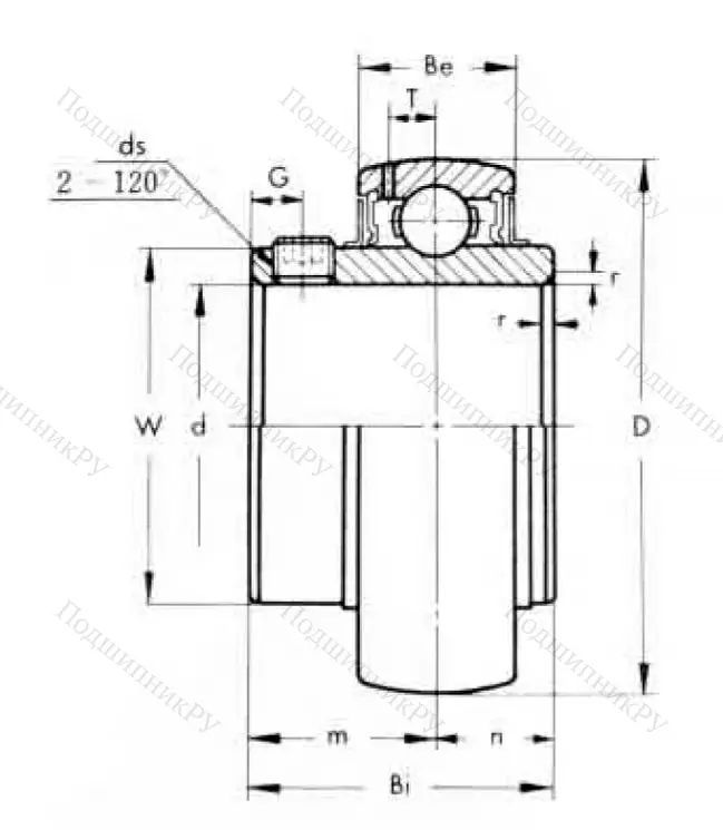 Корпусный подшипник UC 207-20