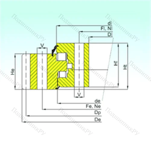 Подшипник роликовый опорно-поворотный ER 3.32.3550.400-1SPPN
