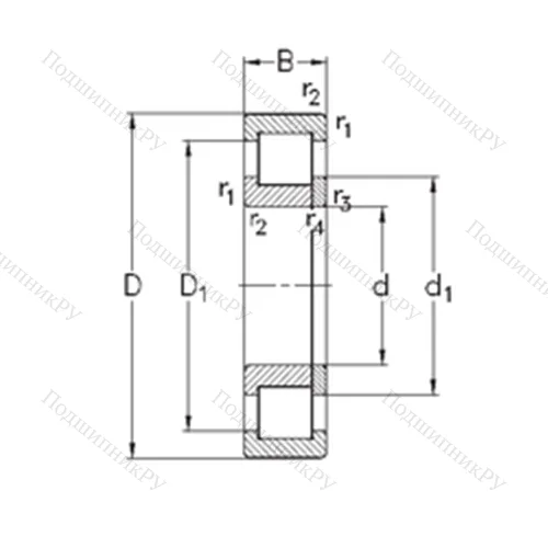 Подшипник роликовый радиальный NUP 2212-E-TVP 3
