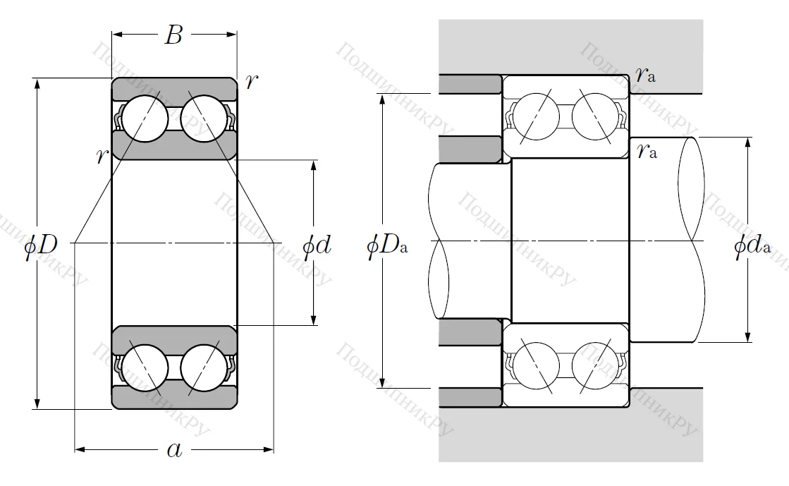 Двухрядный шариковый подшипник 5215 S