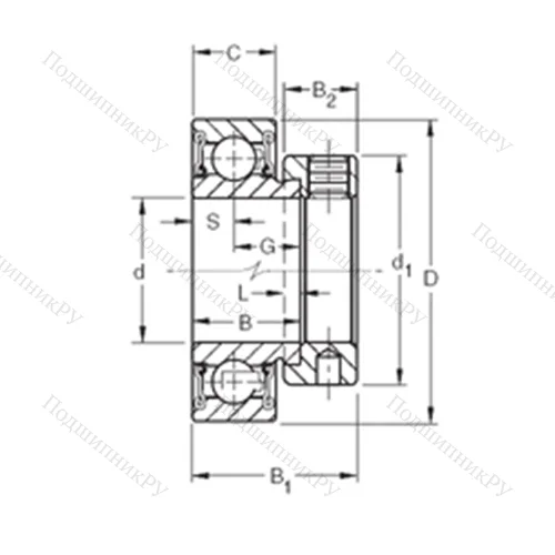 Подшипник шариковый радиальный RA 203RR
