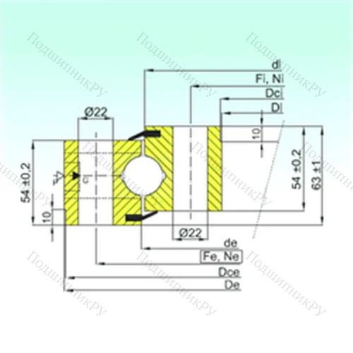 Подшипник шариковый опорно-поворотный NB 1.25.0955.201-2PPN