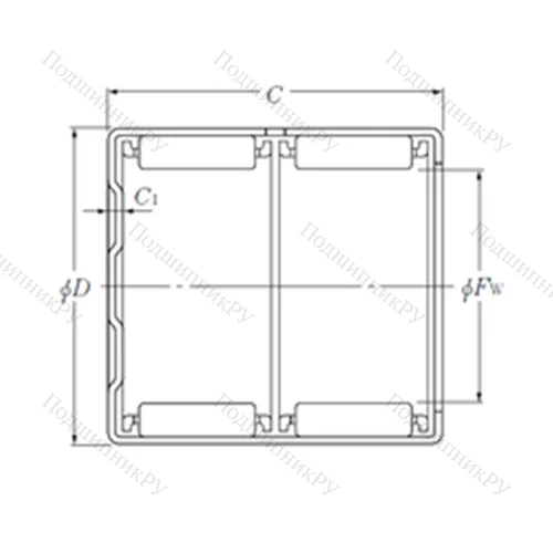 Подшипник игольчатый радиальный BK 2538ZWD