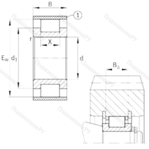 Подшипник роликовый радиальный RSL 183026-A