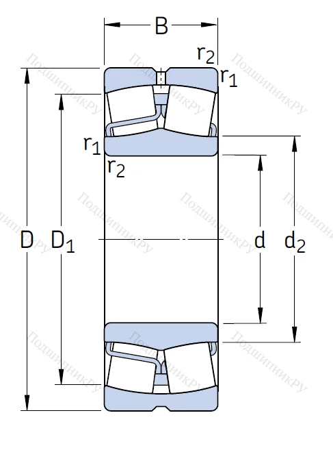 Сферический роликовый подшипник 22316 E/C 3