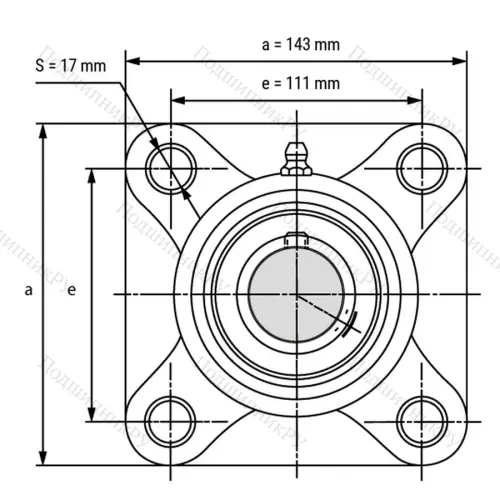 Подшипниковый узел SSUCFPL 210-W - Вал: 50 мм от производителя  LPZ