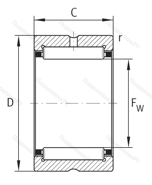 Игольчатый подшипник RNA 4918