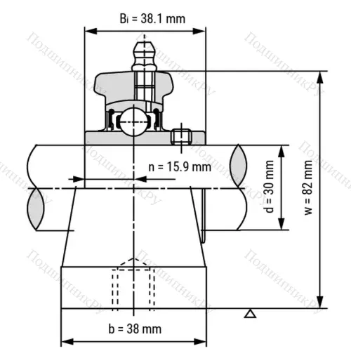 Подшипниковый узел UCPW 206-M 14 - Вал: 30 мм от производителя  LPZ
