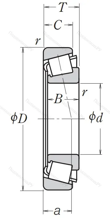 Конический роликовый подшипник HR 31313 J