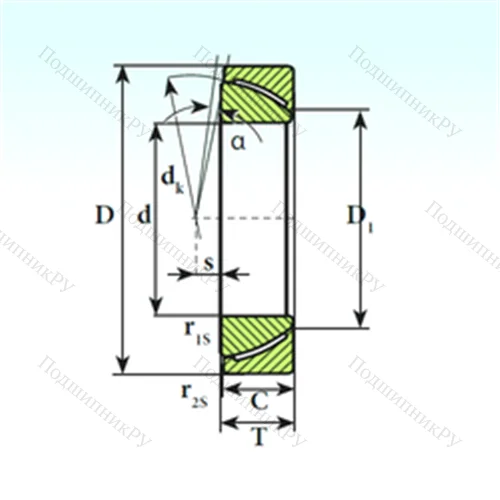 Подшипник скольжения сферический GAC 40 CP