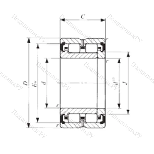 Подшипник роликовый радиальный TRU 284530UU
