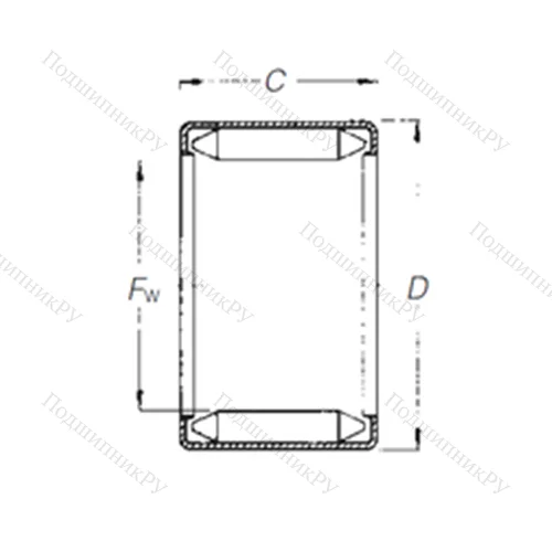 Подшипник игольчатый радиальный DL 10 12