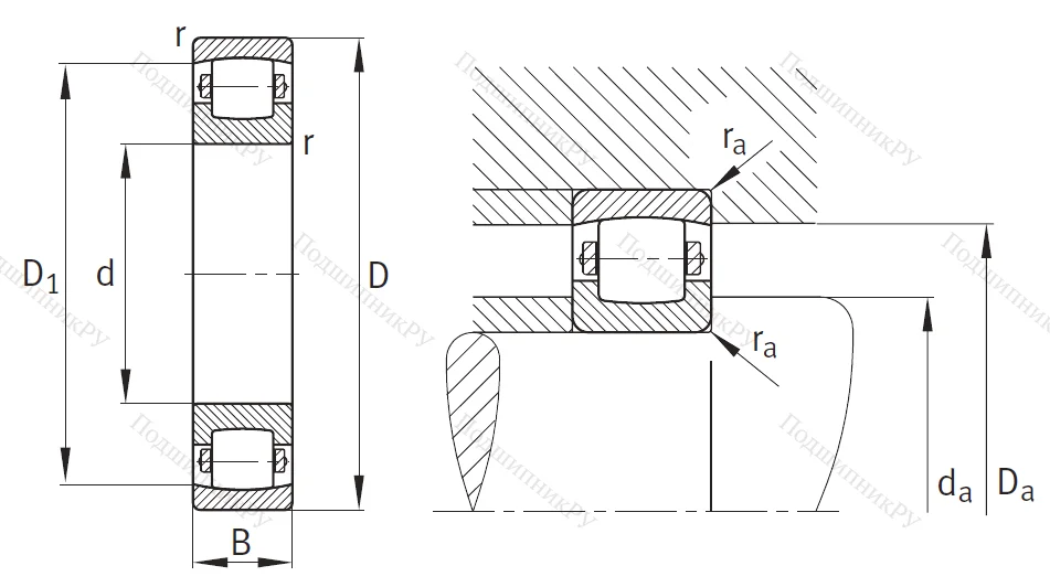 Сферический роликовый подшипник 20211 TVPC 3