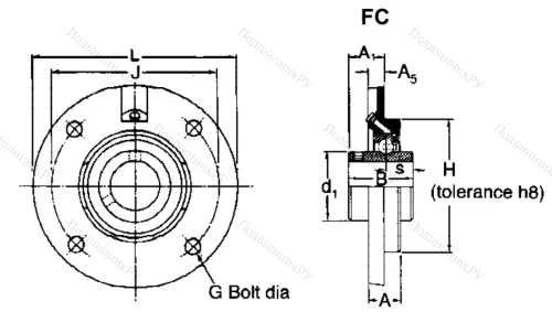 Подшипниковый узел FC 40 EC в Сургуте