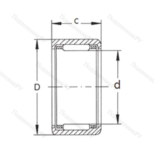 Подшипник игольчатый радиальный HK 0608