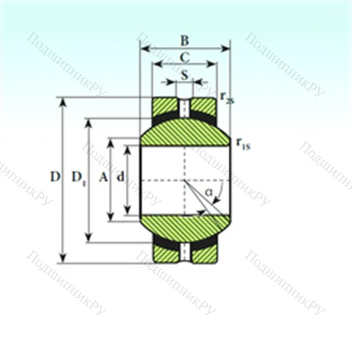 Подшипник скольжения сферический SSR 8