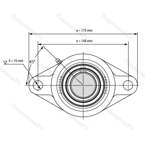 Подшипниковый узел SSUCFL 208 - Вал: 40 мм