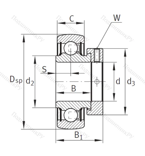 Закрепляемый подшипник RAE 40 XL NPP B