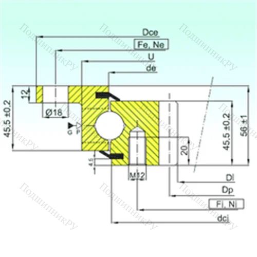 Подшипник шариковый опорно-поворотный ZBL.20.0844.201-2SPTN