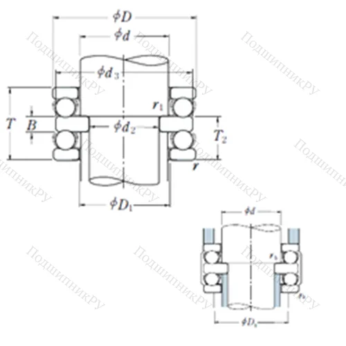 Подшипник шариковый упорный 52318